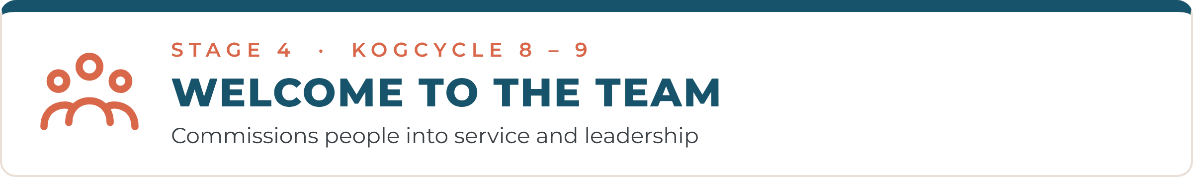 Stage 4: Welcome to the Team